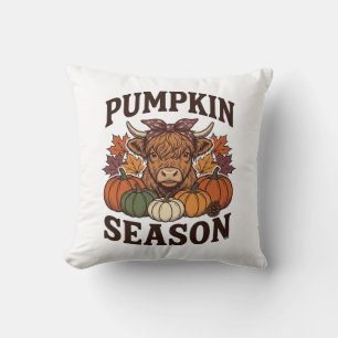 Pumpkin Season Highland Cow Vintage Fall Shirt_1 Cushion