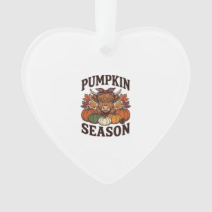 Pumpkin Season Highland Cow Vintage Fall Shirt_1 Ornament