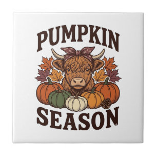 Pumpkin Season Highland Cow Vintage Fall Shirt_1 Tile