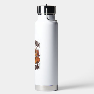 Pumpkin Season Highland Cow Vintage Fall Shirt_1 Water Bottle