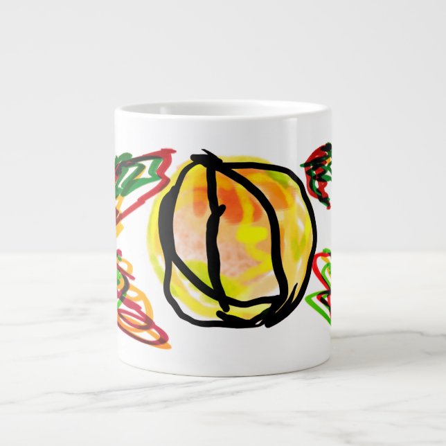 Pumpkin Season joy Large Coffee Mug (Front)