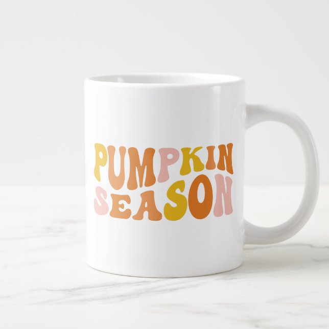 Pumpkin Season Large Coffee Mug (Right)