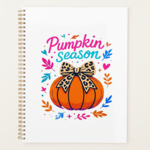 Pumpkin Season Leopard Bow Design � Cute Fall Aest Planner