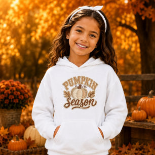 Pumpkin Season Retro Varsity Patch Design Kids