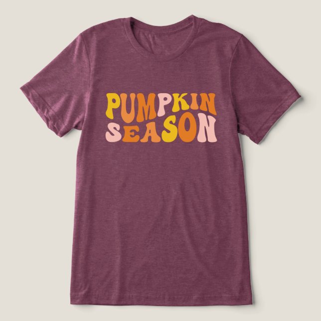 Pumpkin Season Tri-Blend Shirt (Design Front)