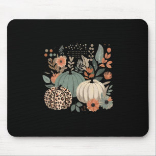 Pumpkin Season Wildflower Thanksgiving Autumn Fall Mouse Mat