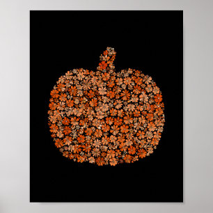 Pumpkin Season Wildflower Thanksgiving Autumn Fall Poster