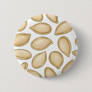 Pumpkin seeds pattern 6 cm round badge