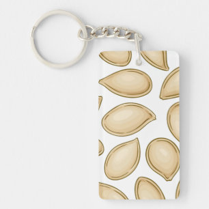 Pumpkin seeds pattern key ring