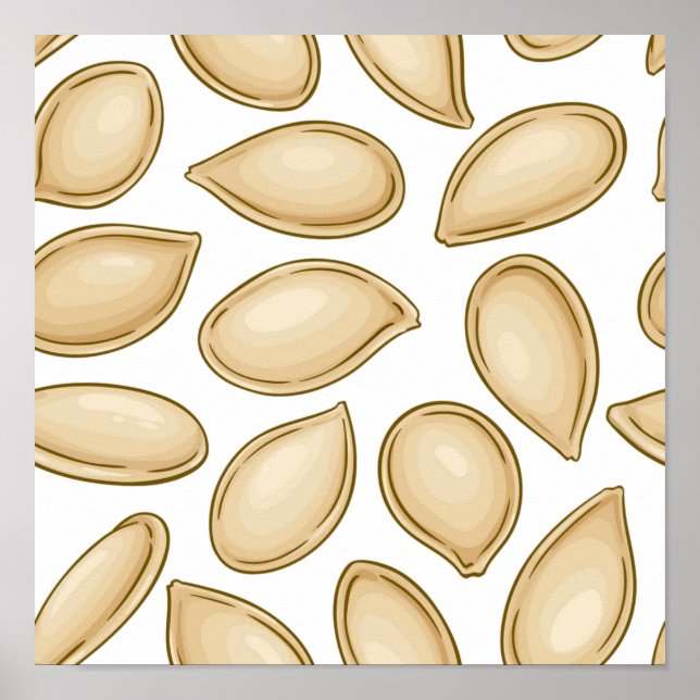Pumpkin seeds pattern poster (Front)