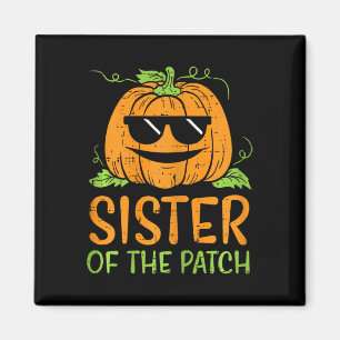 Pumpkin Sister Of The Patch Halloween Family Sis G Magnet
