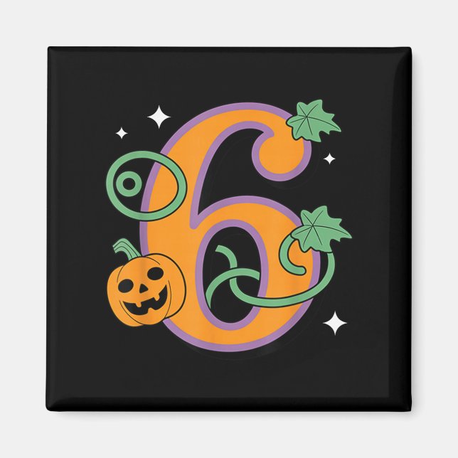 Pumpkin Six Seven 67 Matching 6 Halloween Couple  Magnet (Front)