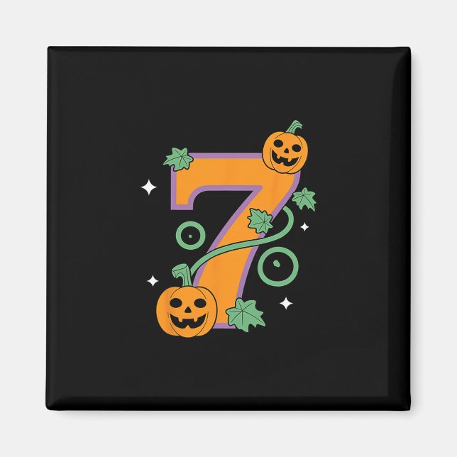 Pumpkin Six Seven 67 Matching 7 Halloween Couple  Magnet (Front)