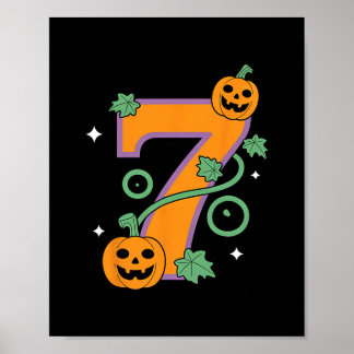 Pumpkin Six Seven 67 Matching 7 Halloween Couple  Poster
