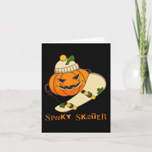 Pumpkin Skateboard Halloween Costume Fun Skateboar Card