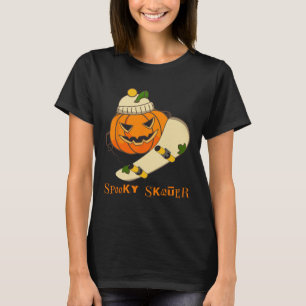Pumpkin Skateboard Halloween Costume Fun Skateboar T-Shirt