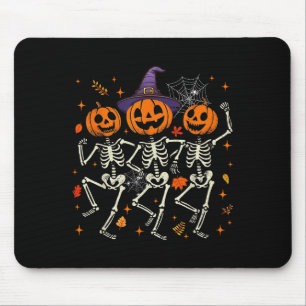 Pumpkin Skeleton Halloween Soky Season Fall Tee Fo Mouse Mat