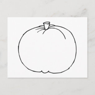 Pumpkin Sketch Postcard
