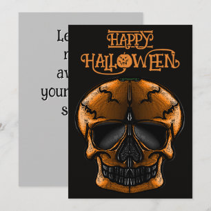 Pumpkin Skull Halloween Party  Invitation