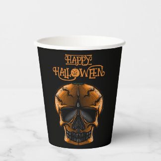 Pumpkin Skull Halloween Party Paper Cups