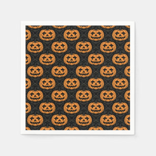 Pumpkin Skull Napkin