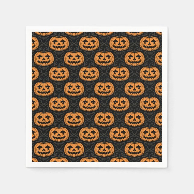 Pumpkin Skull  Napkin (Front)