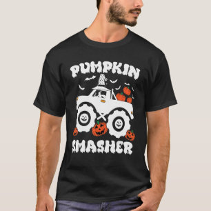 Pumpkin Smasher Funny Halloween For Monster Truck T-Shirt