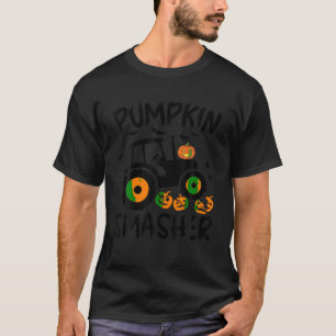 Pumpkin Smasher Halloween Tractor Boys Kids Toddle T-Shirt