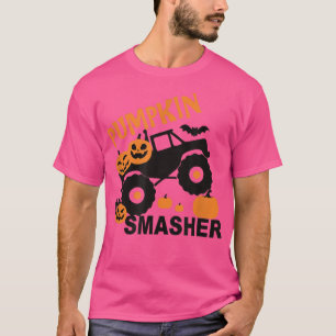 Pumpkin Smasher Monster Truck Happy Halloween Spoo T-Shirt