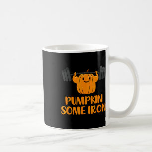 Pumpkin Some Iron Fun Halloween Gym Workout Liftin Coffee Mug