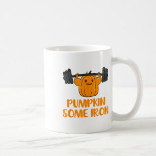 Pumpkin Some Iron Fun Halloween Gym Workout Liftin Coffee Mug