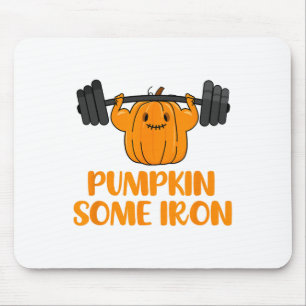 Pumpkin Some Iron Fun Halloween Gym Workout Liftin Mouse Mat