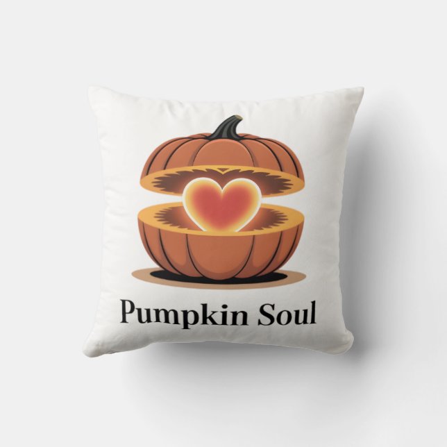 Pumpkin Soul Cozy Fall Pillow (Back)