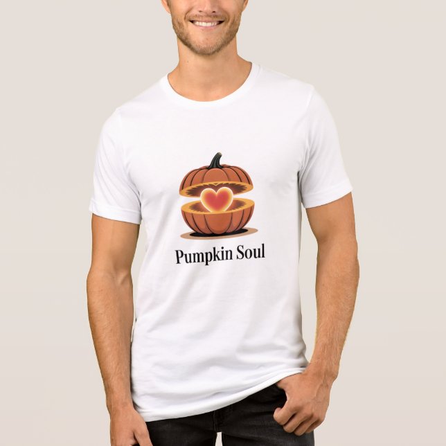 Pumpkin Soul Fall Men's T-Shirt Tri-Blend Shirt (Front)