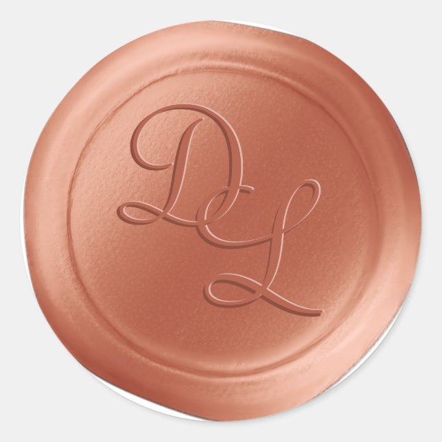 Pumpkin Spice 2 Letter Monogram Wax Seal Stickers (Front)