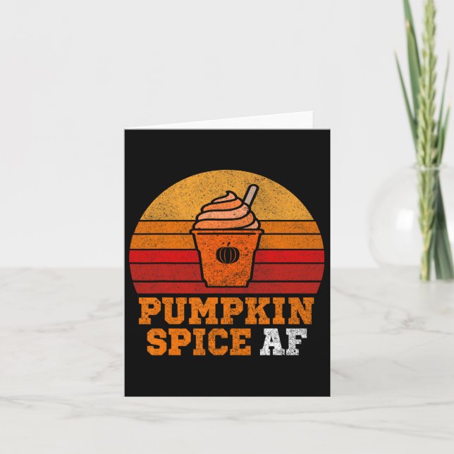 Pumpkin Spice Af Fun Men Husnd Apparel Halloween G Card (Front)