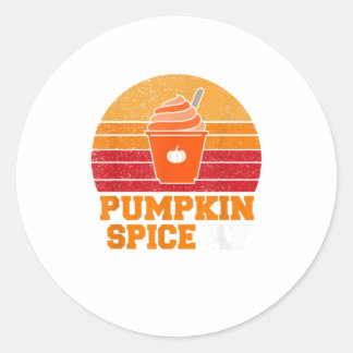 Pumpkin Spice Af Funny Men Husband Halloween Classic Round Sticker