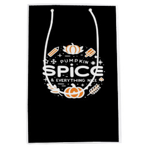 Pumpkin Spice And Everything Nice - Autumn Quote & Medium Gift Bag