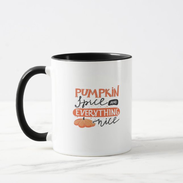 Pumpkin Spice And Everything Nice - Autumn Quote W Mug (Left)