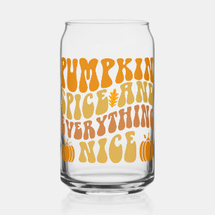 Pumpkin Spice And Everything Nice Can Glass