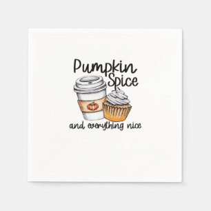 Pumpkin Spice And Everything Nice Cute & Funny Tre Napkin