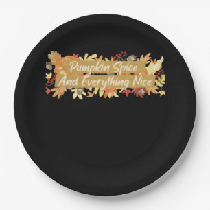 Pumpkin Spice And Everything Nice Essential Sloth Paper Plate