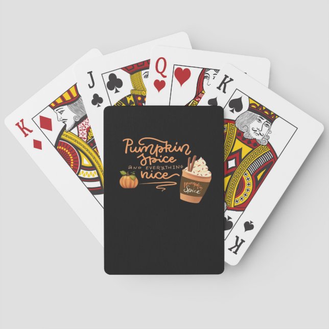 Pumpkin Spice And Everything Nice Fall Art With Pl Playing Cards (Back)