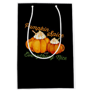 Pumpkin Spice And Everything Nice Fall Design Medium Gift Bag
