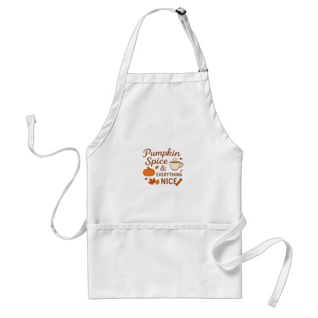 Pumpkin Spice And Everything Nice Fall Design Standard Apron (Front)
