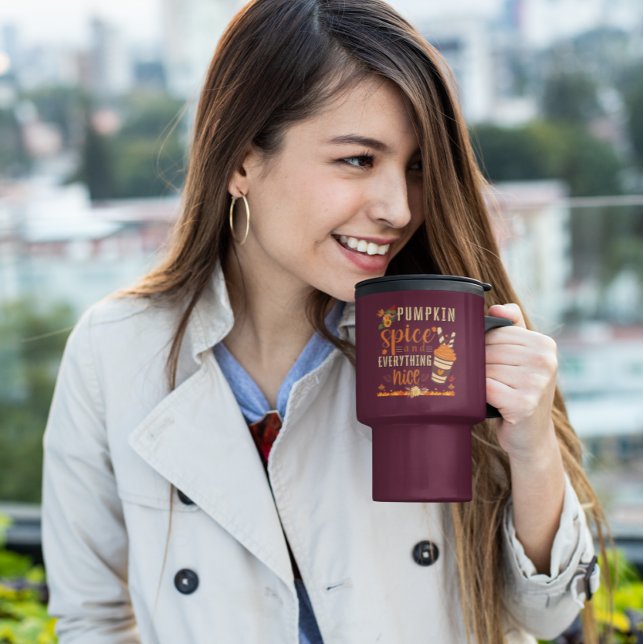 Pumpkin Spice and Everything Nice - Fall Design Travel Mug (Creator Uploaded)