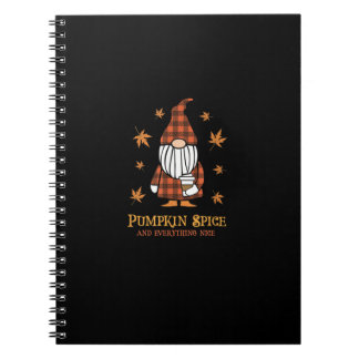 Pumpkin Spice And Everything Nice Fall Gnome Drink Notebook