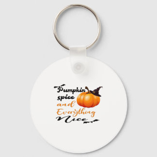 Pumpkin Spice And Everything Nice Fall Halloween G Key Ring