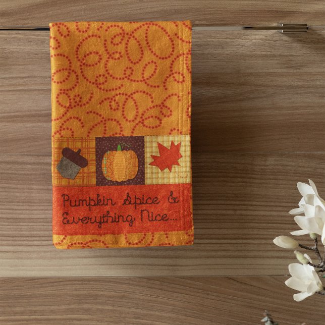 Pumpkin Spice and Everything Nice Hand Towel (Creator Uploaded)