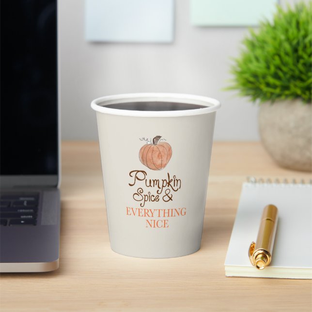Pumpkin Spice and Everything Nice  Paper Cups (Insitu)
